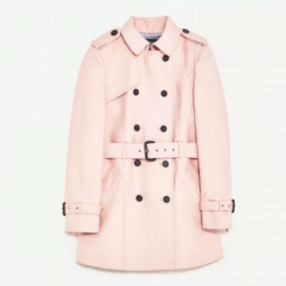 zara pink trench coat